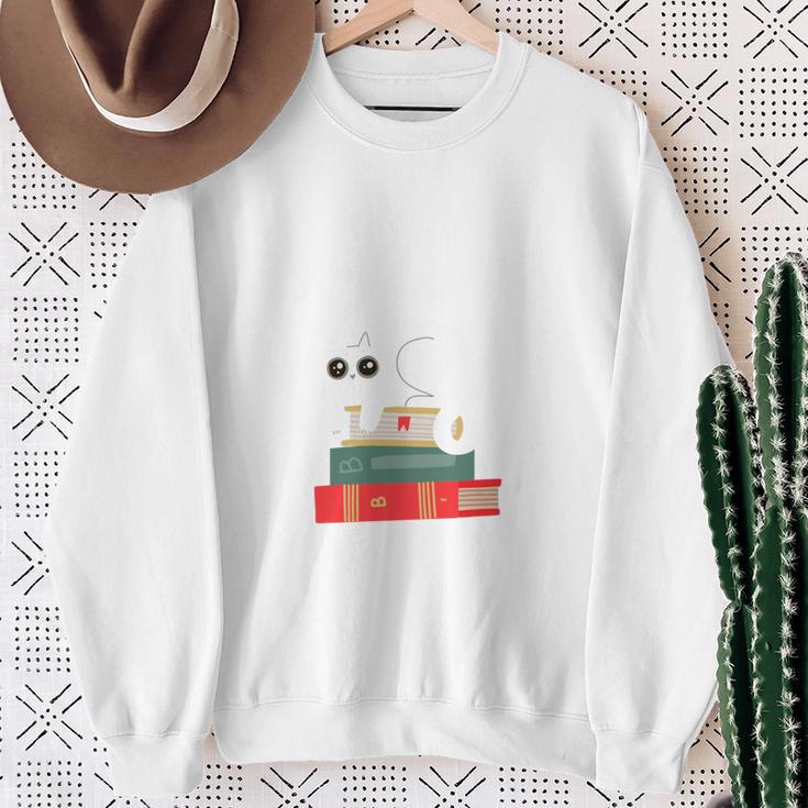 I Like Books Cats And Maybe 3 People Books & Cats Performance Sweatshirt Gifts for Old Women I Like Books Cats And Maybe 3 People Books & Cats Performance Sweatshirt Gifts for Old Women