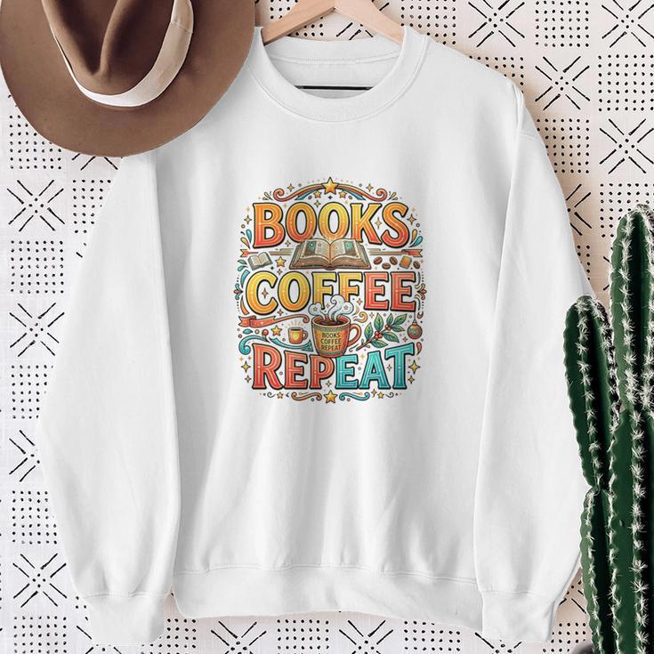 Books Coffee Repeat Cozy Reading Lifestyle Premium Tri-Blend Sweatshirt Gifts for Old Women Books Coffee Repeat Cozy Reading Lifestyle Premium Tri-Blend Sweatshirt Gifts for Old Women