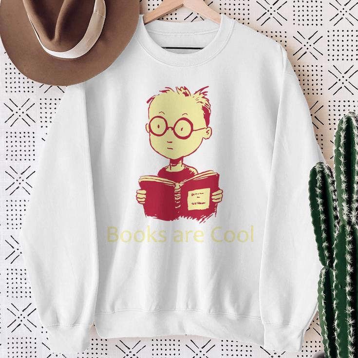 Books Are Cool Fun Reading Premium Sweatshirt Gifts for Old Women