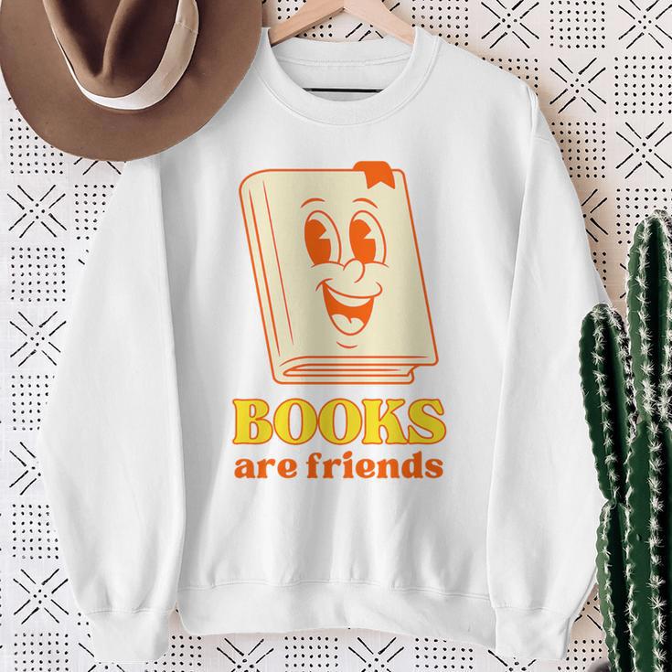 Books Are Friends Bookish Bookstore Library Premium Tri-Blend Sweatshirt Gifts for Old Women Books Are Friends Bookish Bookstore Library Premium Tri-Blend Sweatshirt Gifts for Old Women