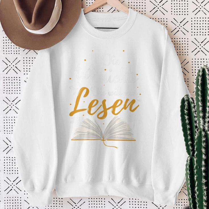 Books Saying Die Tut Nichts Die Will Nur Lesen Sweatshirt Gifts for Old Women