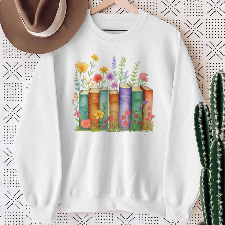 Booktrovert Book Reader Book Nerd Book Reading Lover Premium Tri-Blend Sweatshirt Gifts for Old Women