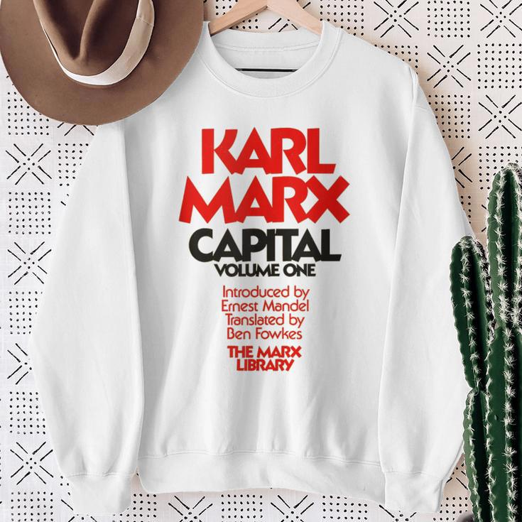 Capital Karl Marx Vintage Book Cover Sweatshirt Gifts for Old Women