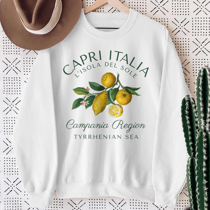 Capri Italia レモン 旅行 カンパニア ティレニア海 イタリア スウェットシャツ 年配の女性への贈り物