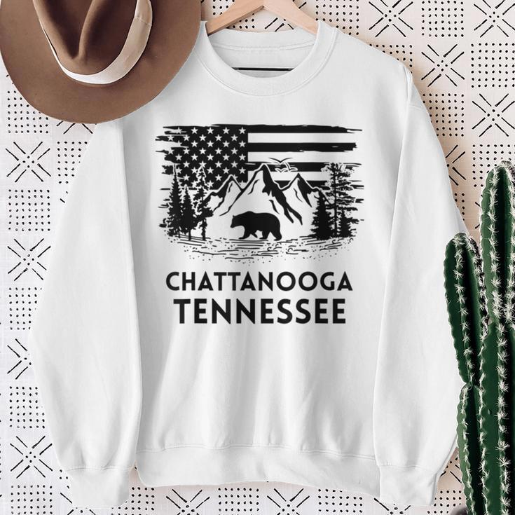 Chattanooga テネシーベア アメリカ国旗 南部 スウェットシャツ 年配の女性への贈り物