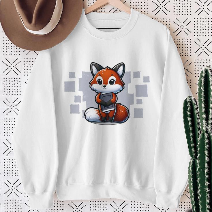 I Closed My Book Book Reader Cute Fox Book Lover Comfort Colors Crop Top Sweatshirt Gifts for Old Women
