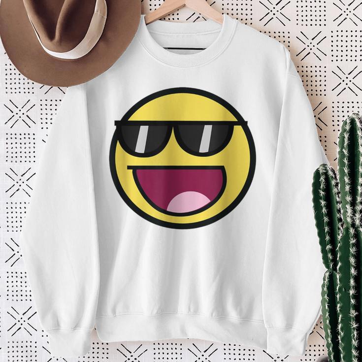 Cool Epic Face サングラス グラフィック シェード ファニー ミーム スウェットシャツ 年配の女性への贈り物