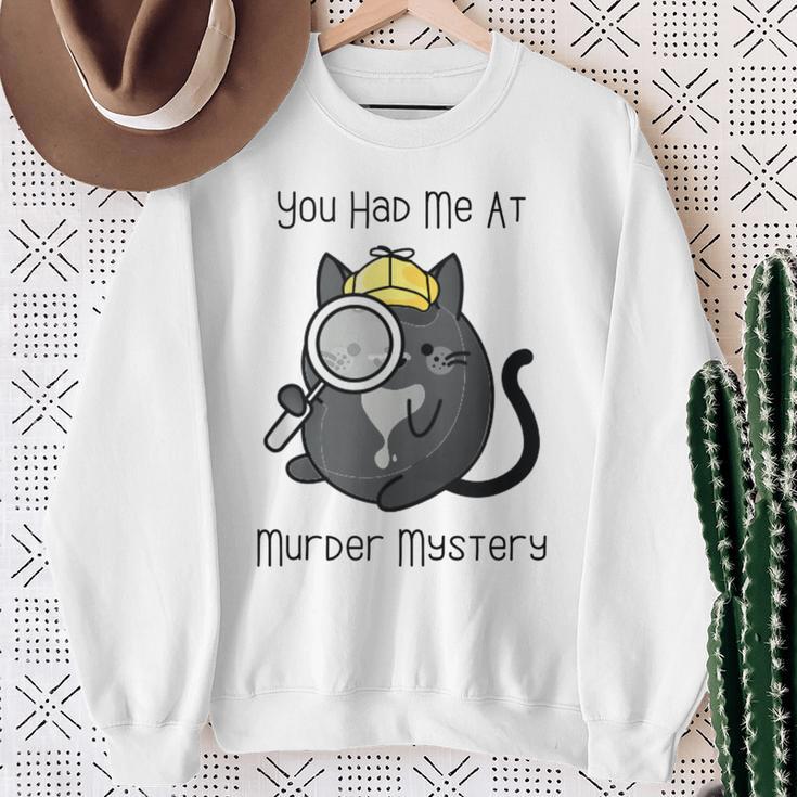Cozy Mystery Book Lover You Had Me At Murder Mystery Sweatshirt Gifts for Old Women