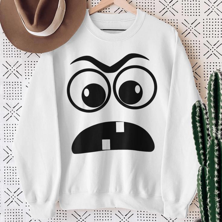 Creepy Face Carrot Halloween Book Character Costume Sweatshirt Gifts for Old Women