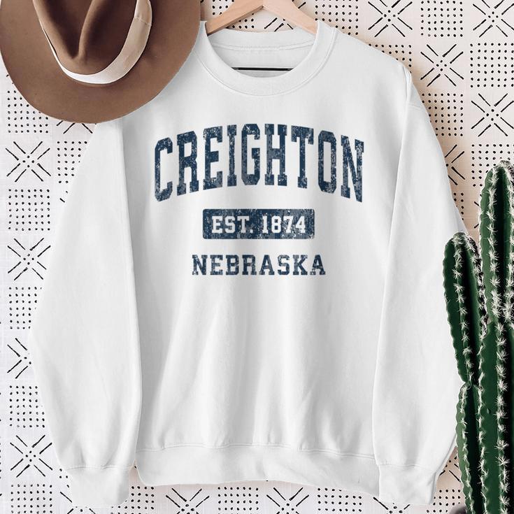 Creighton ネブラスカne ビンテージアスレチックスポーツデザイン スウェットシャツ 年配の女性への贈り物