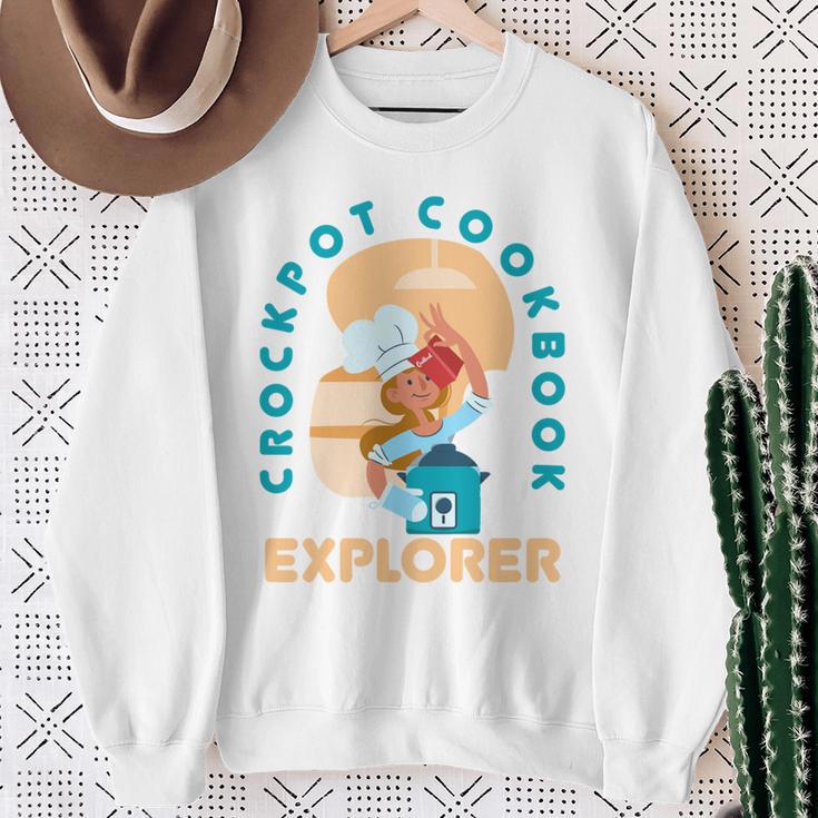 Crockpot Cookbook Baking Cooking Lovers Chef Cook Bakers Sweatshirt Gifts for Old Women