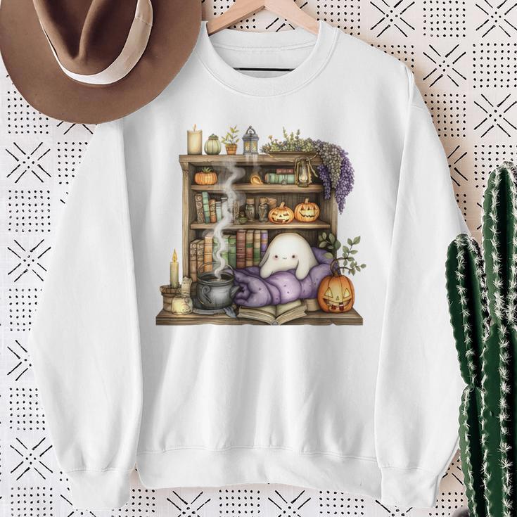 Cute Halloween Bookshelf Premium Tri-Blend Sweatshirt Gifts for Old Women Cute Halloween Bookshelf Premium Tri-Blend Sweatshirt Gifts for Old Women