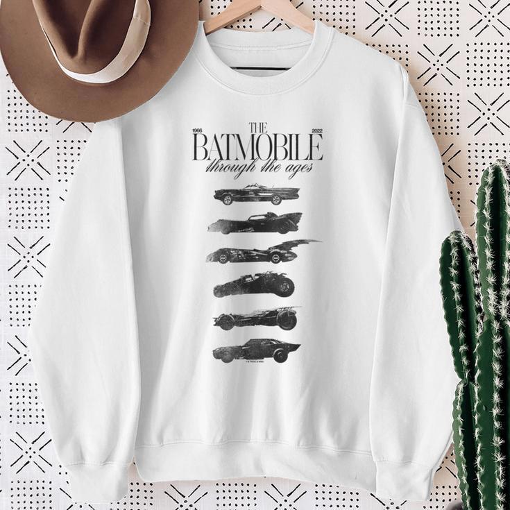 DC Comics Batman Through The Ages Vintage Batmobile Textbook Sweatshirt Gifts for Old Women DC Comics Batman Through The Ages Vintage Batmobile Textbook Sweatshirt Gifts for Old Women