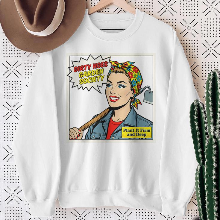 Dirty Hoes Garden Society Comic Book Style Women Sweatshirt Gifts for Old Women