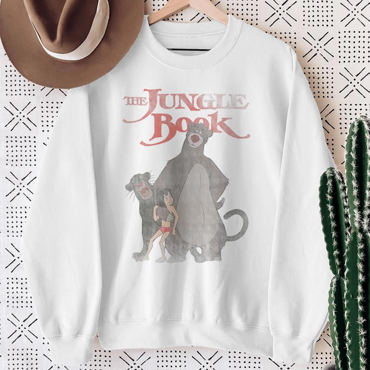 Disney The Jungle Book Group Distressed Poster Sweatshirt Gifts for Old Women
