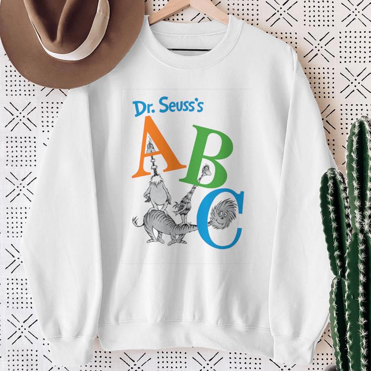 Dr Seuss ABC Book Cover Premium Tri-Blend Sweatshirt Gifts for Old Women