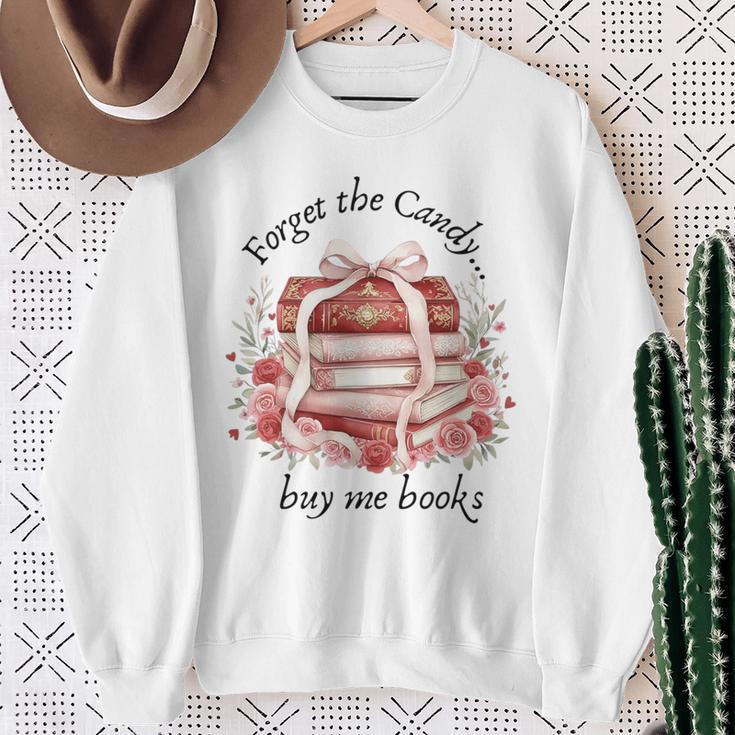 Forget The Candy Buy Me Book Premium Tri-Blend Sweatshirt Gifts for Old Women