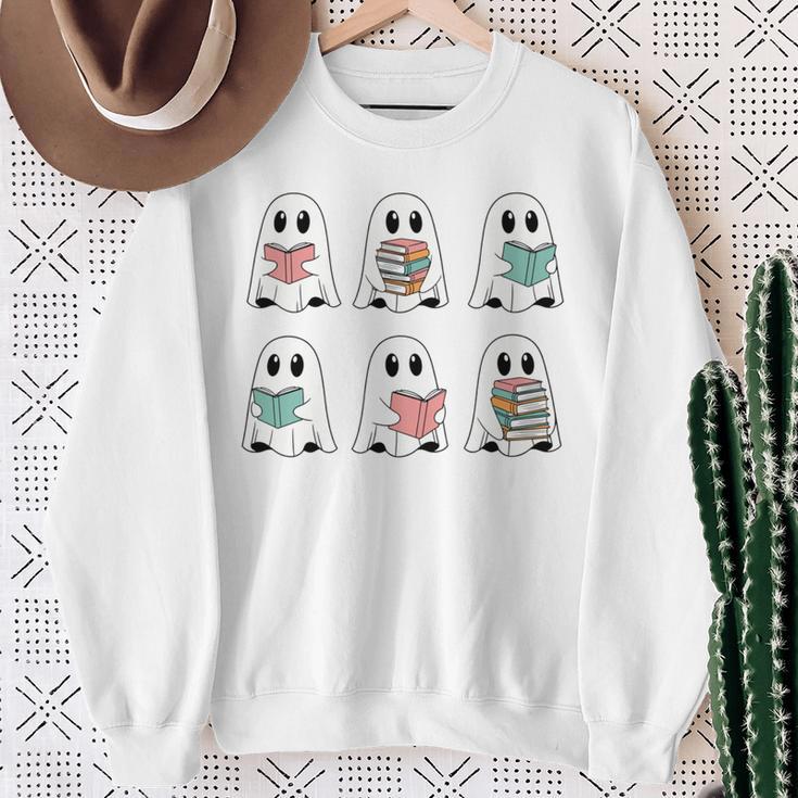 Ghost Books Sweatshirt Gifts for Old Women