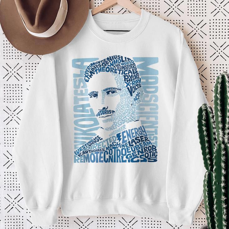 Glitschika s ニコラ・テスライラストtシャツ スウェットシャツ 年配の女性への贈り物