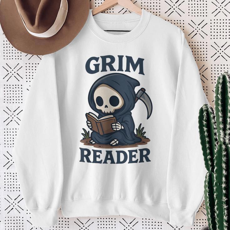 Grim Reader Dark Humor Read Book & Library Lovers Sweatshirt Gifts for Old Women Grim Reader Dark Humor Read Book & Library Lovers Sweatshirt Gifts for Old Women