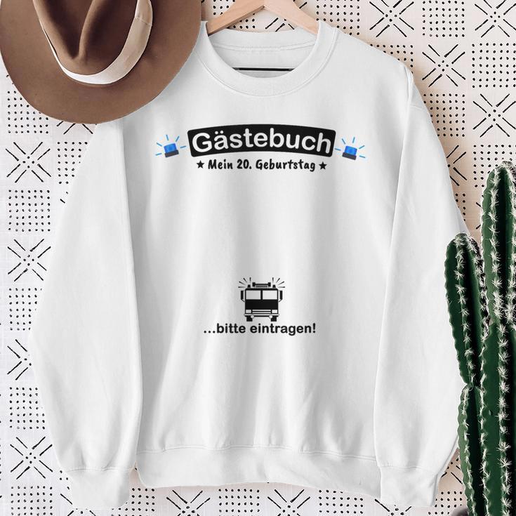 Guest Book Fire Brigade 20th Birthday Sweatshirt Gifts for Old Women Guest Book Fire Brigade 20th Birthday Sweatshirt Gifts for Old Women