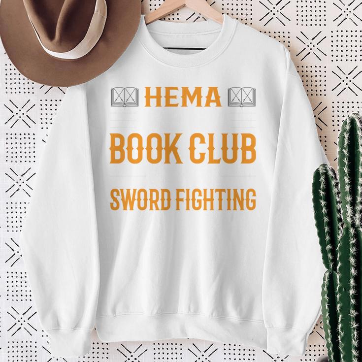 HEMA Book Club With Sword Fighting Sweatshirt Gifts for Old Women
