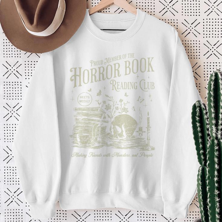 Horror Book Reading Club Vintage Gothic Premium Tri-Blend Sweatshirt Gifts for Old Women