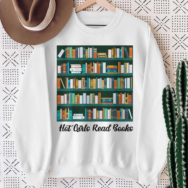 Hot Girl Read Books Sweatshirt Gifts for Old Women