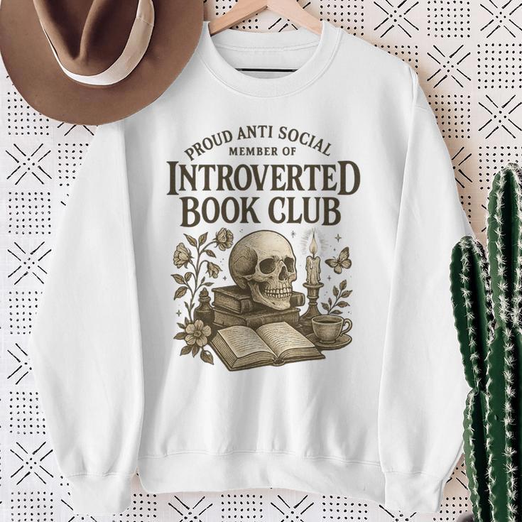 Introverted Book Club Member Anti Social Reader Premium Tri-Blend Sweatshirt Gifts for Old Women Introverted Book Club Member Anti Social Reader Premium Tri-Blend Sweatshirt Gifts for Old Women