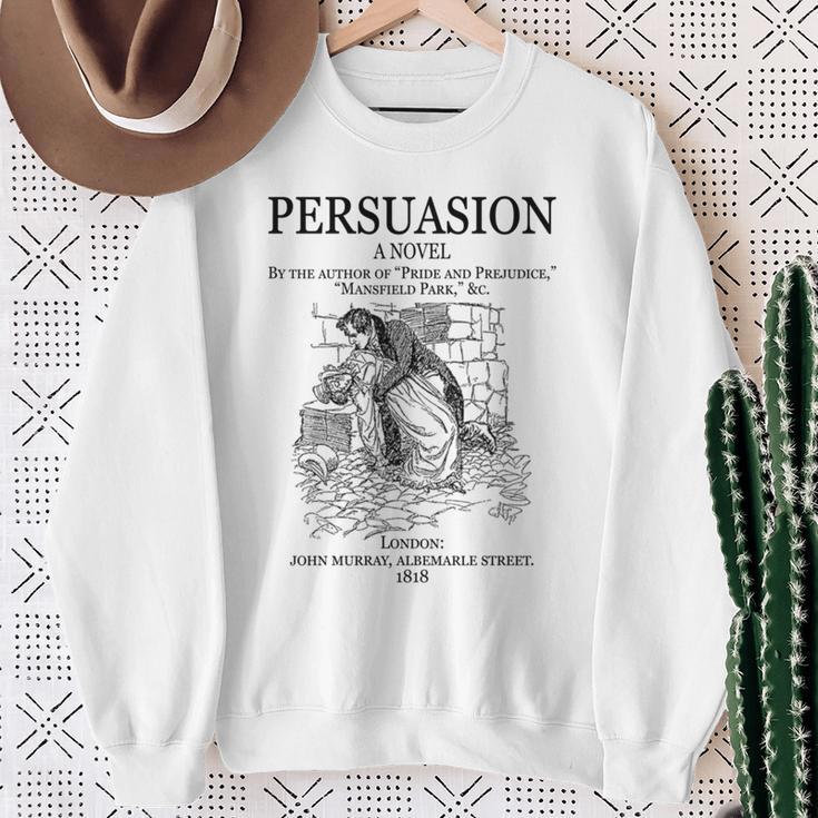 Jane Austen Persuasion Book Cover Classic Literature Sweatshirt Gifts for Old Women