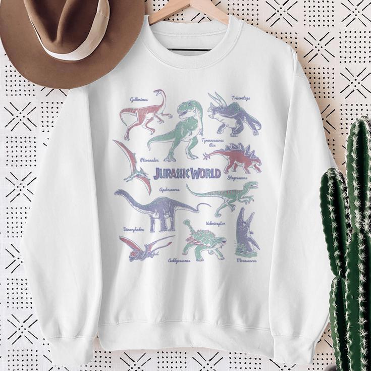 Jurassic World Dinosaurs Textbook Page Sweatshirt Gifts for Old Women Jurassic World Dinosaurs Textbook Page Sweatshirt Gifts for Old Women
