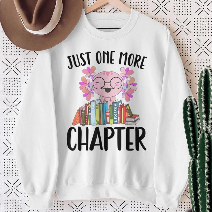 Just One More Chapter Book Lover Librarian Teacher Men Women Kids Sweatshirt Gifts for Old Women