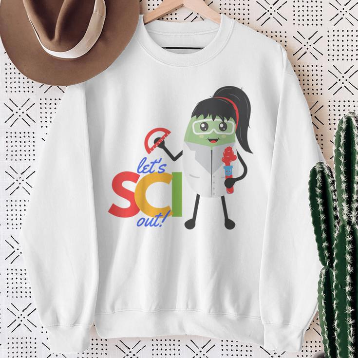 Kids Mung Bean Let's Sci Out Science Shirt Bean World Books Sweatshirt Gifts for Old Women