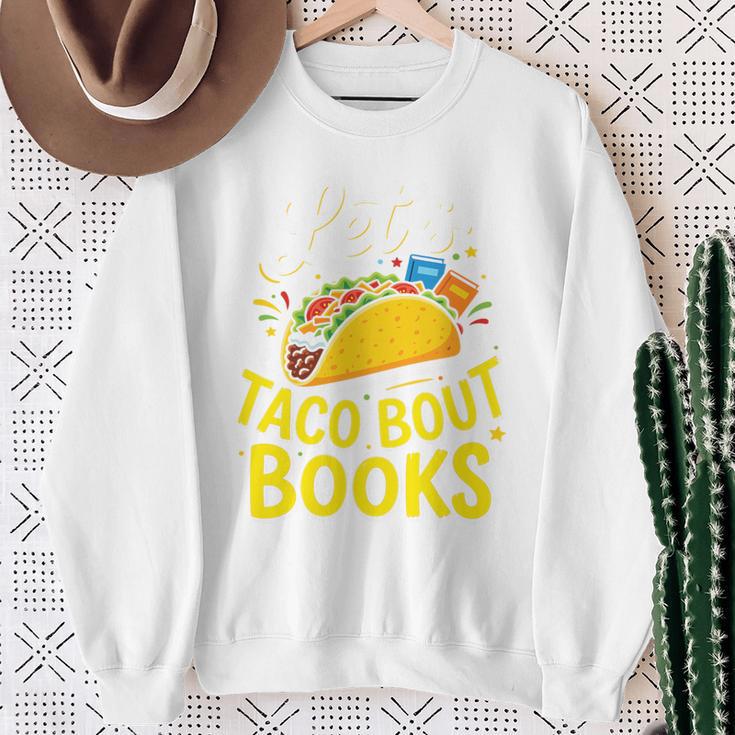 Let's Taco About Books Mexican Pun Bookworm Premium Tri-Blend Sweatshirt Gifts for Old Women Let's Taco About Books Mexican Pun Bookworm Premium Tri-Blend Sweatshirt Gifts for Old Women