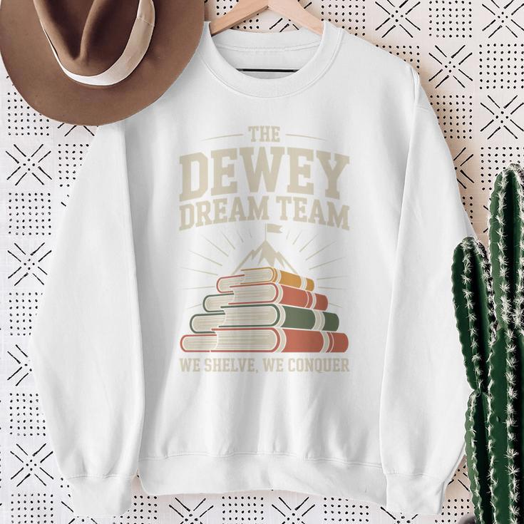 Library Dream Team Mountain Of Books Librarian Sweatshirt Gifts for Old Women Library Dream Team Mountain Of Books Librarian Sweatshirt Gifts for Old Women