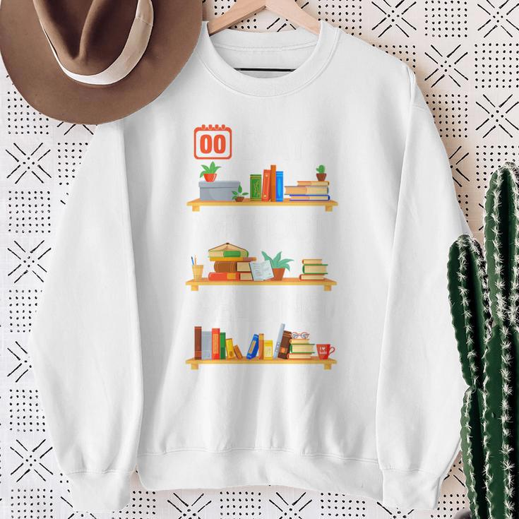 Library Librarian Bookworm Book 00 Days Without Reading Premium Tri-Blend Sweatshirt Gifts for Old Women