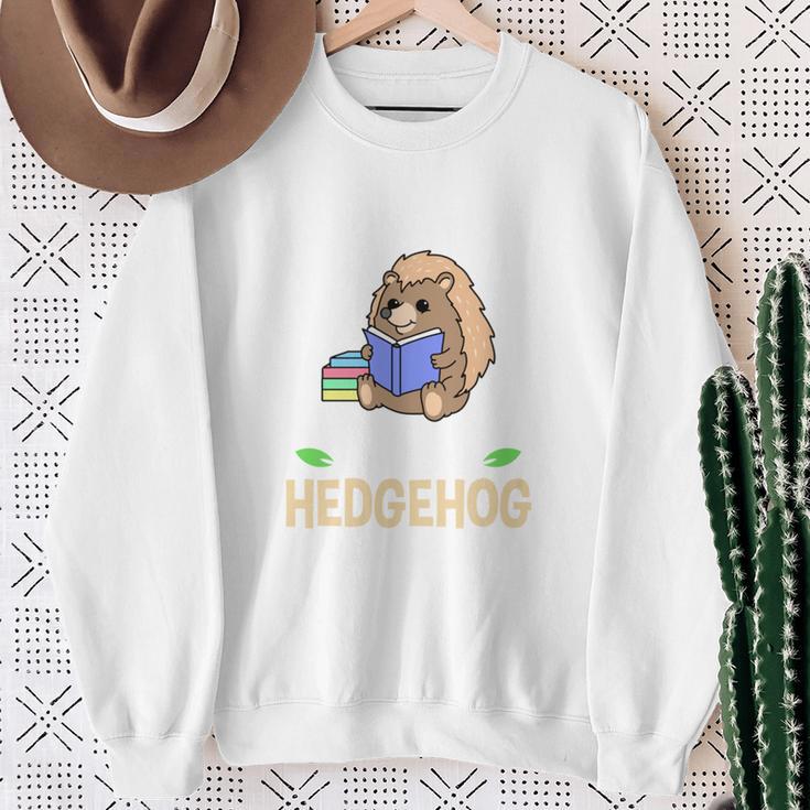 Life Is Better With A Hedgehog And Reading Books Sweatshirt Gifts for Old Women Life Is Better With A Hedgehog And Reading Books Sweatshirt Gifts for Old Women