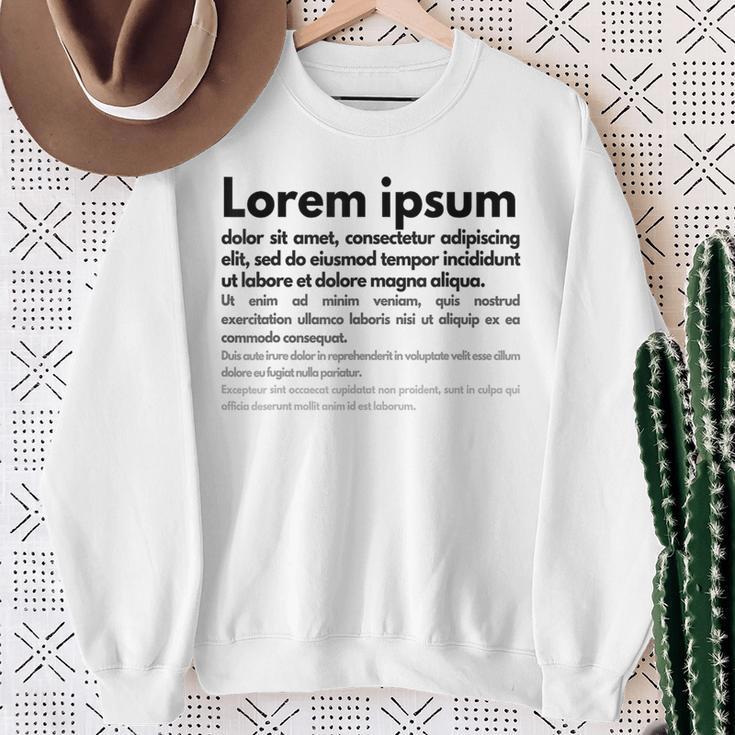 Lorem Ipsum スウェットシャツ 年配の女性への贈り物