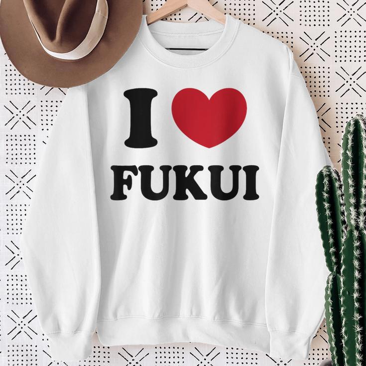 I Love Fukui 福井が大好き スウェットシャツ 年配の女性への贈り物