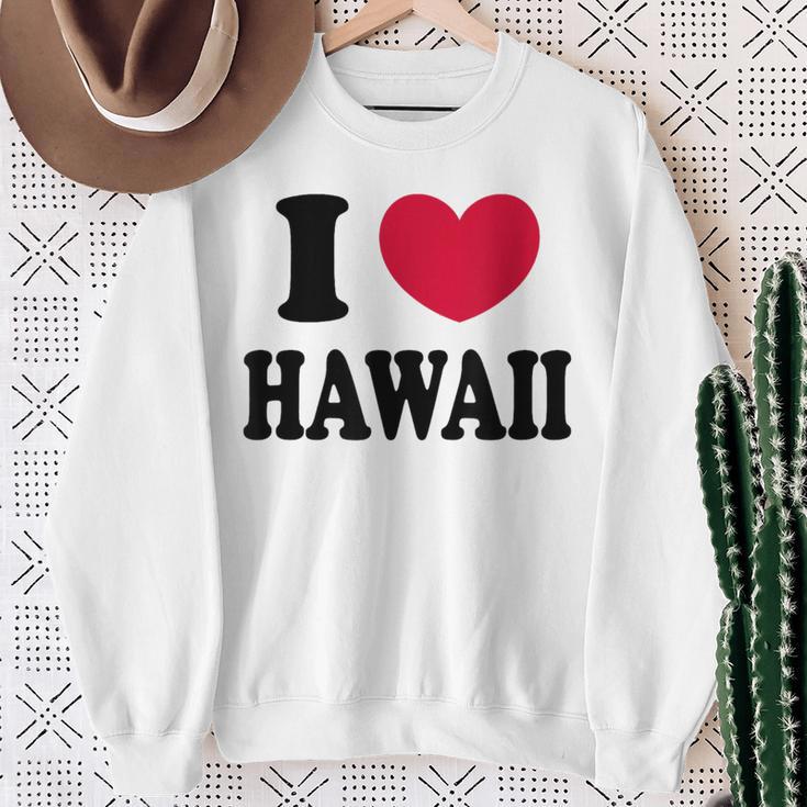 I Love Hawaii ハワイが大好き スウェットシャツ 年配の女性への贈り物