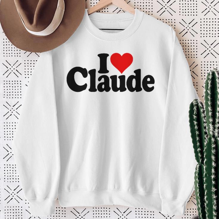 I Love Heart Claude Namee On A スウェットシャツ 年配の女性への贈り物