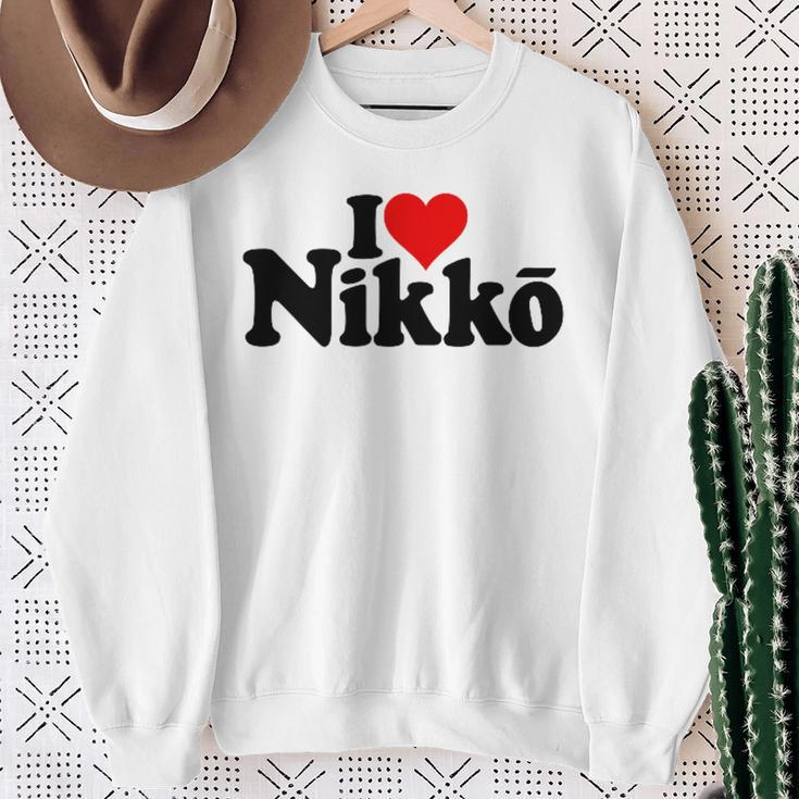 I Love Heart Nikko Japan 栃木県 スウェットシャツ 年配の女性への贈り物
