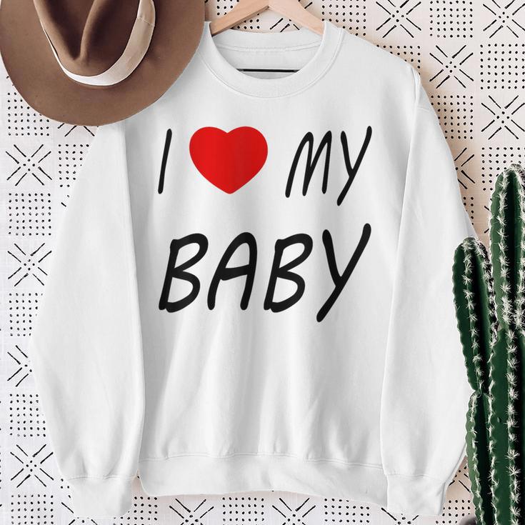 I Love My Baby ブラック スウェットシャツ 年配の女性への贈り物