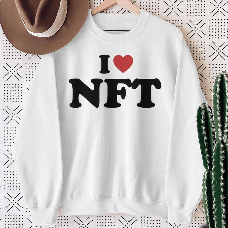 I Love Nft スウェットシャツ 年配の女性への贈り物