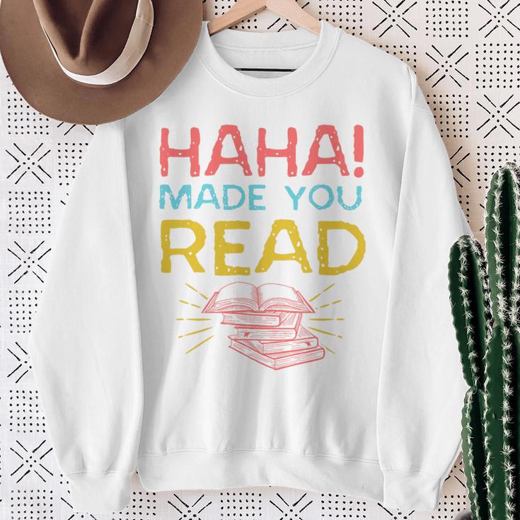 Made You Read Librarian Book Reader Library Book Premium Tri-Blend Sweatshirt Gifts for Old Women