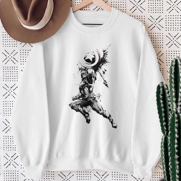 Marvel Captain America Steve Rogers Comic Book Sweatshirt Gifts for Old Women