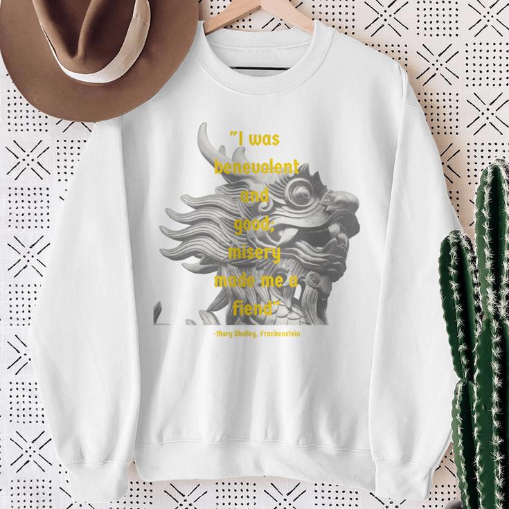 Mary Shelley Frankenstein Quote Book Lover Sweatshirt Gifts for Old Women