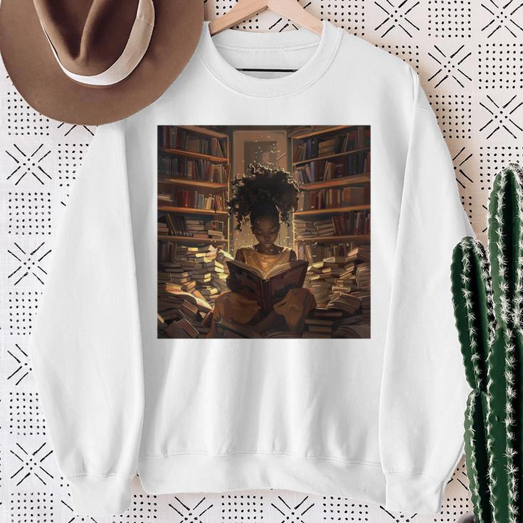 Melanin Afro Women Educated Reading Book History Comfort Colors Crop Top Sweatshirt Gifts for Old Women Melanin Afro Women Educated Reading Book History Comfort Colors Crop Top Sweatshirt Gifts for Old Women