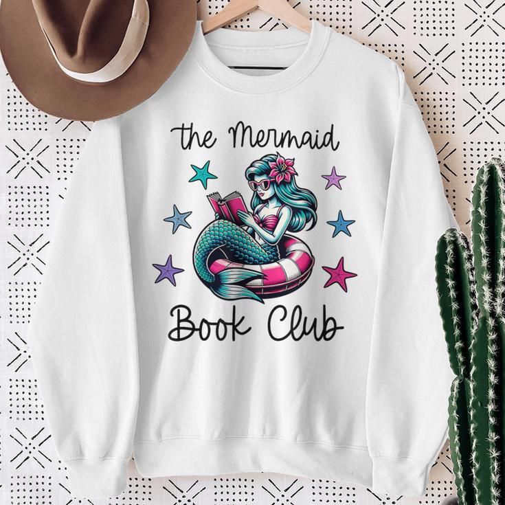 The Mermaid Book Club Summer Trendy Cute Reading Sweatshirt Gifts for Old Women