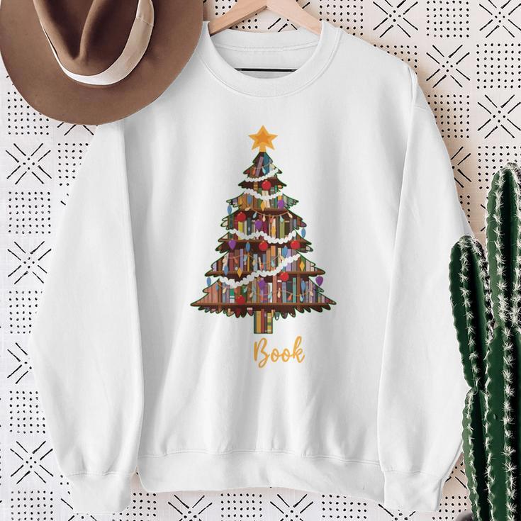 Merry Bookmas Book Reading Lover Library Reader Enthusiast Sweatshirt Gifts for Old Women